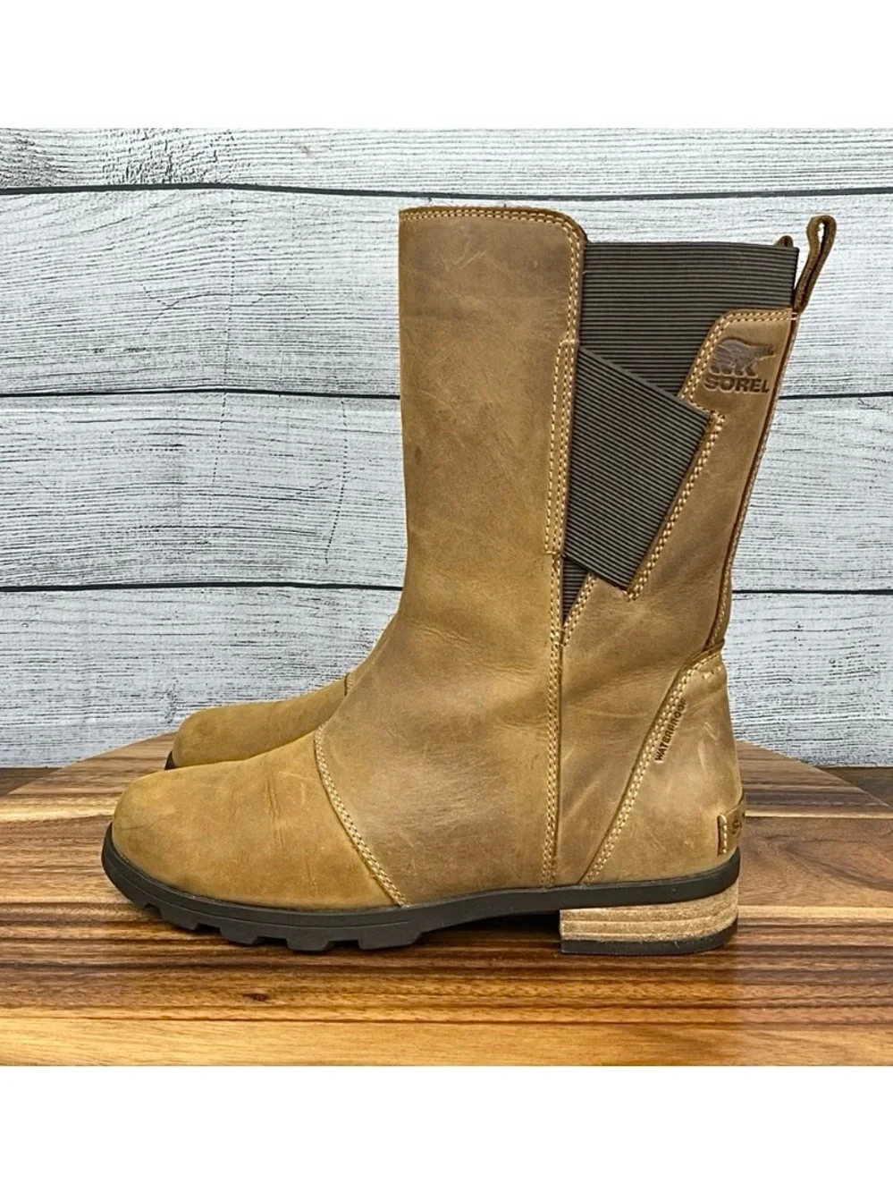 Sorel Emelie Mid Calf Nubuck Leather Waterproof Boot NL2679-286 Women’s Size 6.5